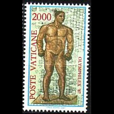 Vatikan Mi.Nr. 919 Int.Briefm.ausst. Olymphilex 87, Athlet (2000 m.Druckverm.)