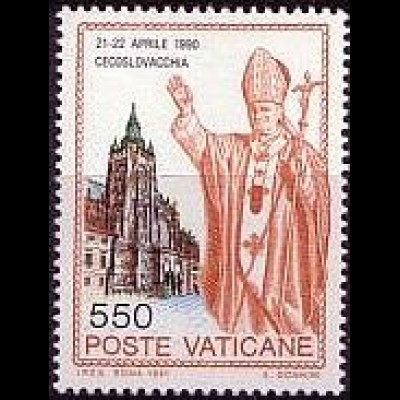Vatikan Mi.Nr. 1047 Papst Johannes Paul II., Reise i.d. Tschecheslowakei (550)