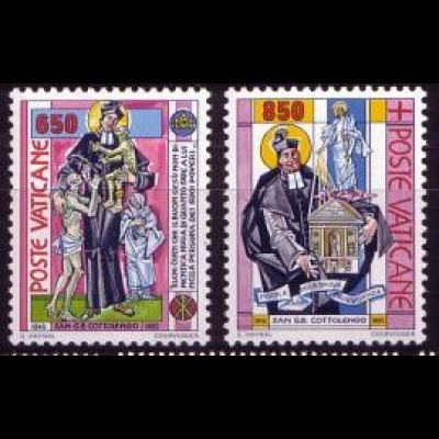 Vatikan Mi.Nr. 1058-59 Todestag hl. Benedetto Cottolengo (2 Werte)