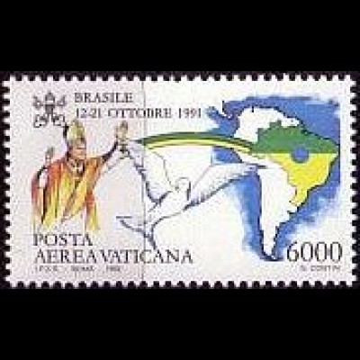 Vatikan Mi.Nr. 1074 Papst Johannes Paul II., Reise nach Brasilien (6000)