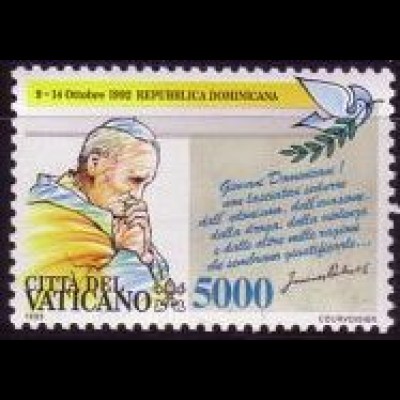 Vatikan Mi.Nr. 1103 Papst Johannes Paul II., Reise in die Dominik.Rep. (5000)