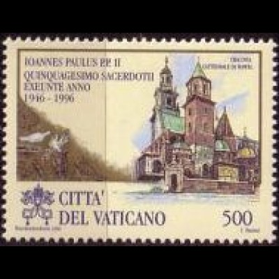 Vatikan Mi.Nr. 1181 50. Priesterjub. Johannes Paul II. Kathedrale Krakau (500)