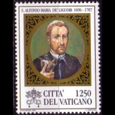 Vatikan Mi.Nr. 1189 700 Todestag Papst Cölestin V., Theologe di Liguori (1250)