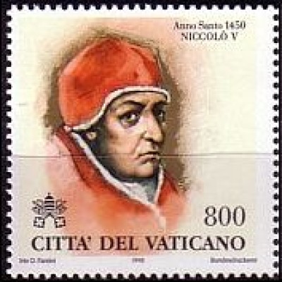 Vatikan Mi.Nr. 1238 Päpste z.Zt. d.hl.Jahre, Nikolaus V. (800)