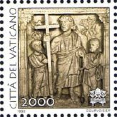 Vatikan Mi.Nr. 1261 Bfm.ausst. ITALA 98, Christus und 2 Apostel (2000 a.Block)