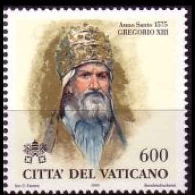 Vatikan Mi.Nr. 1270 Päpste z.Zt. d.hl.Jahre, Gregor XIII. (600)