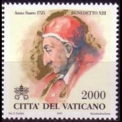 Vatikan Mi.Nr. 1276 Päpste z.Zt. d.hl.Jahre, Benedikt XIII. (2000)