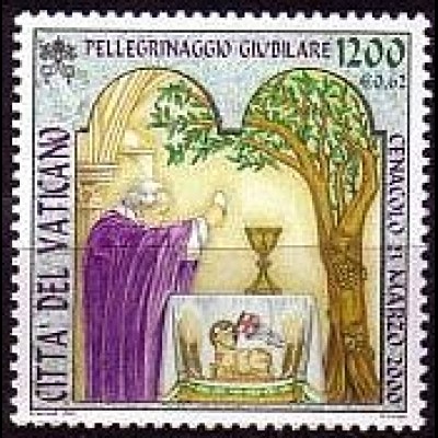 Vatikan Mi.Nr. 1377 Pilgerreisen Papst Johannes Paul II. Jerusalem (1200/0,62)