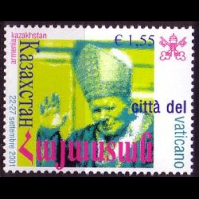 Vatikan Mi.Nr. 1426 Johannes Paul II., Reise nach Kasachstan (1,55)