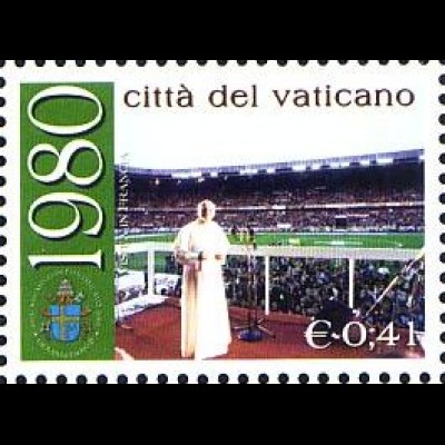 Vatikan Mi.Nr. 1431 25 J. Pont. Johannes Paul II. in Paris (0,41)