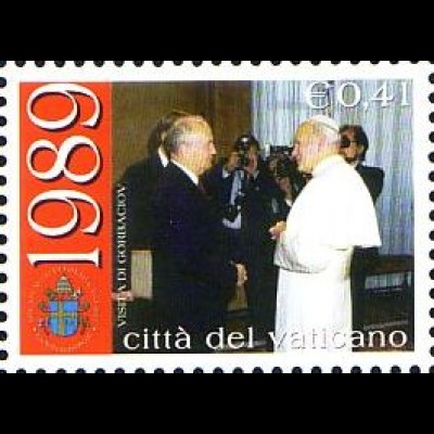 Vatikan Mi.Nr. 1440 25 J. Pont. Johannes Paul II. + Gorbatschow (0,41)