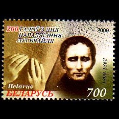 Weißrußland Mi.Nr. 754 Louis Braille, Erfinder der Blindenschrift (700)