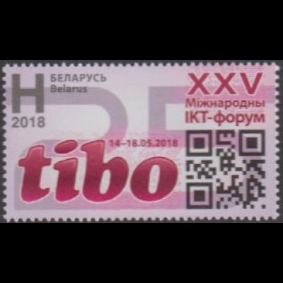 Weißrussland MiNr. 1251 Messe für Informationstechnoloie TIBO, QR-Code (H)