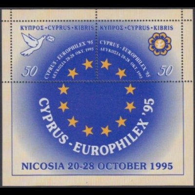Zypern Mi.Nr. Block 17 Europ.Briefmarkenausstellg.CYPRUS-EUROPHILEX '96