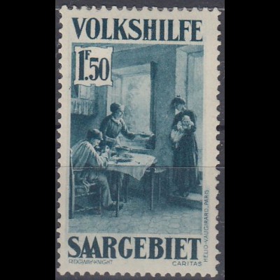 Saargebiet Mi.Nr. 154 Volkshilfe 1931 Gemälde (1,50 F)