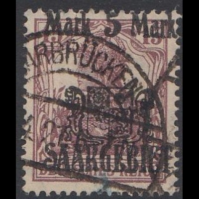 Saargebiet Mi.Nr. 51 Marke Deutsches Reich, Germania mit Aufdruck SAARGEBIET