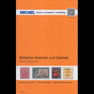 Michel Katalog Britische Kolonien und Gebiete, Band 2, Länder I-Z, 1.Auflage