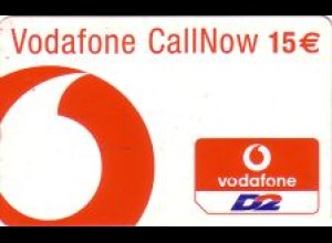 Handykarte D2Vodafone, Vodafone CallNow, weiß, 15 €