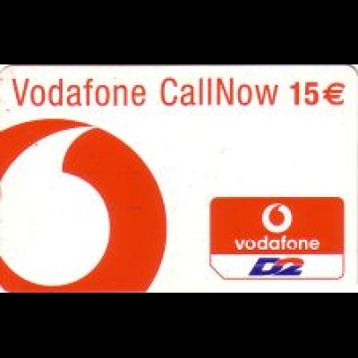 Handykarte D2Vodafone, Vodafone CallNow, weiß, 15 €