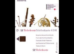 Telefonkarte A 47 12.91 Klassische Philharm. 2.Aufl., matt, DD 3203, Aufl. 40000