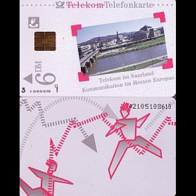 Telefonkarte A 28 09.92 Telekom im Saarland, DD 4210, Aufl. 50000