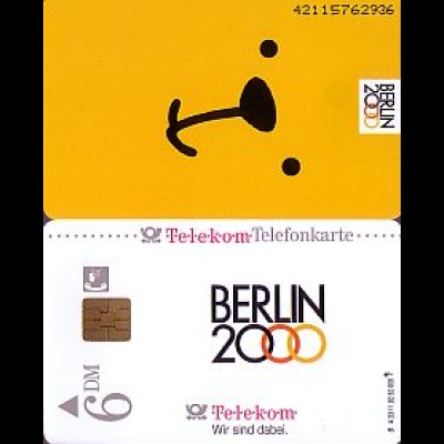 Telefonkarte A 33 11.92 Berlin 2000 (Olympiabewerb.), DD 4211, Aufl. 52000