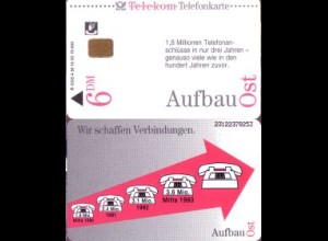 Telefonkarte A 38 10.93 Aufbau Ost, DD 2312, Aufl. 70000