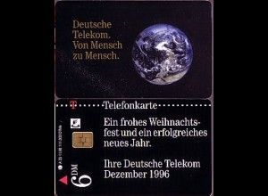 Telefonkarte A 35 11.96 Frohe Weihnachten 1996 DD 5611, Aufl. 111000