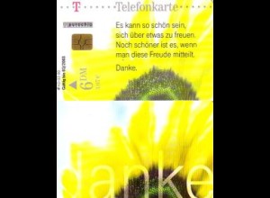 Telefonkarte KD 03 00 Danke - Sonnenblume