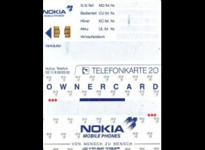 Telefonkarte K 651 01.92 Nokia Mobile Phones