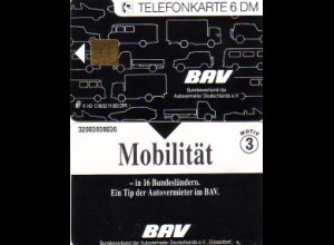 Telefonkarte K 142 C 08.92 Bundesverband Autovermieter, Mobilität in 16 Ländern