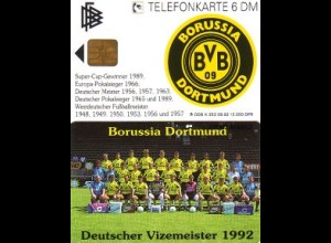 Telefonkarte K 253 09.92 Borussia Dortmund