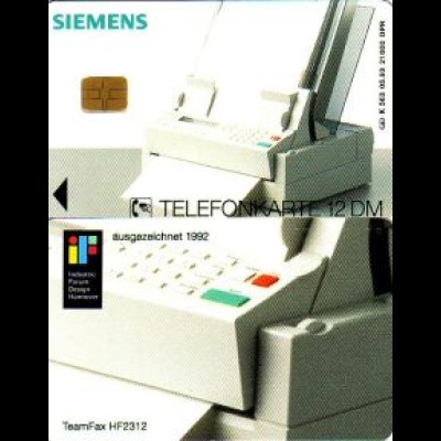 Telefonkarte K 563 05.93 Siemens TeamFax HF2312, Aufl. 21.000