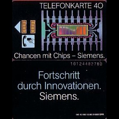 Telefonkarte K 192 12.90, Siemens Innovationen, Aufl. 21000
