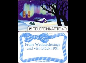 Telefonkarte K 200 12.90, Frohe Weihnachten, Aufl. 11000