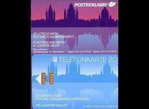 Telefonkarte K 242 02.91, Postreklame Knaust/Wilde, Aufl. 2000