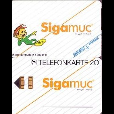 Telefonkarte K 245 02.91, Sigamuc, Aufl. 4000