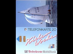 Telefonkarte K 335 06.91, Kieler Woche (Segelschiff), Aufl. 6000