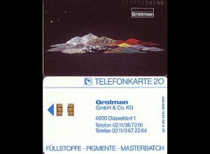 Telefonkarte K 409 08.91, Grolman, Aufl. 3000