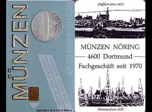 Telefonkarte K 613 12.91, Münzen Nöring, Aufl. 3000
