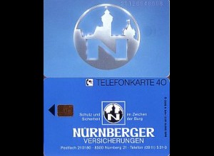 Telefonkarte K 644 12.91, Nürnberger Versicherungen, Aufl. 6000