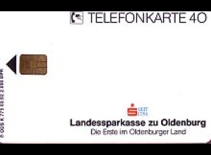 Telefonkarte K 775 03.92, Landessparkasse Oldenburg, Aufl. 2000