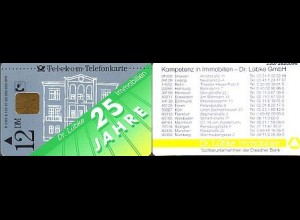 Telefonkarte S 122 07.93 Dr. Lübke Immobilien, grünes Band, DD 2310