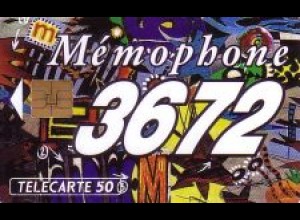Telefonkarte Frankreich, Mémophone 3672, 50