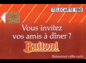 Telefonkarte Frankreich, Vous invitez vos amis à dîner? Buitoni, 120