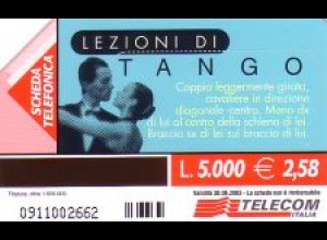 Telefonkarte Italien, Tango, 5000/2,58