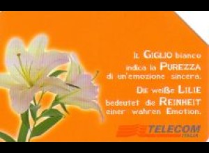 Telefonkarte Italien, Weiße Lilie, 5000