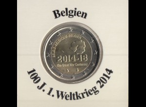 Belgien 2014 100 Jahre 1. Weltkrieg