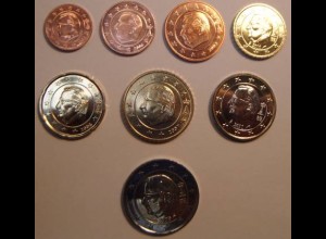 Belgien Euromünzen 1c bis 2 € (8 Münzen)