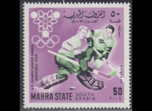 Aden Mahra State Mi.Nr. 42A Olympia 1968 Grenoble, Eishockey, gez. (50)